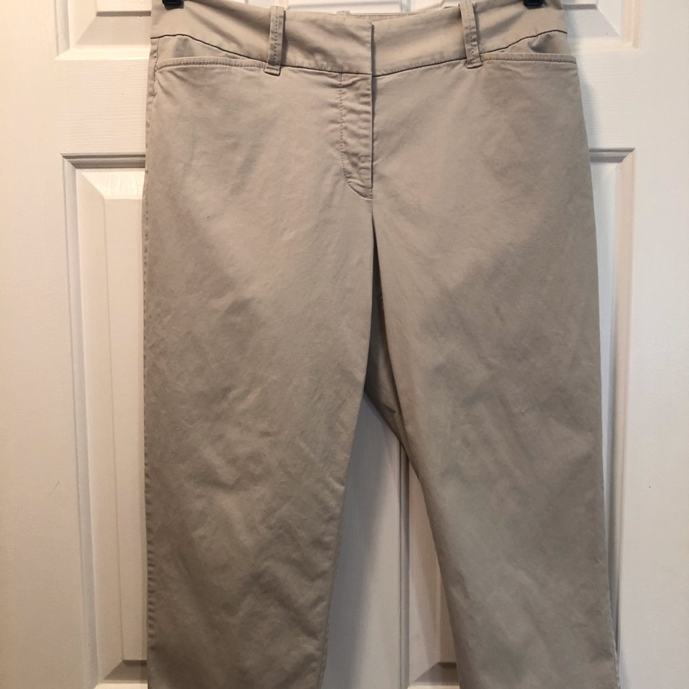 Ann Taylor Cropped Khaki Pants, Size 6